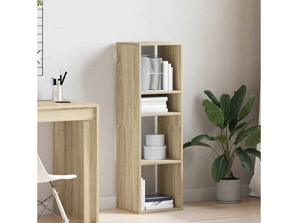 Bibliothèque chêne sonoma 34x31x112 cm bois d'ingénierie