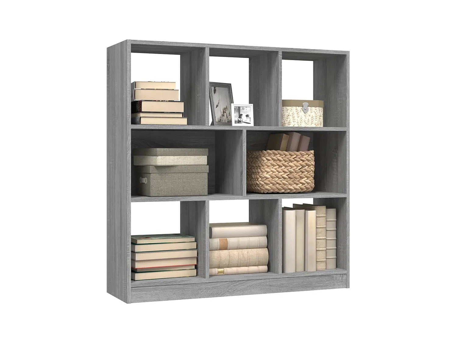 Bibliothèque Sonoma gris 97,5x29,5x100 cm Bois d'ingénierie