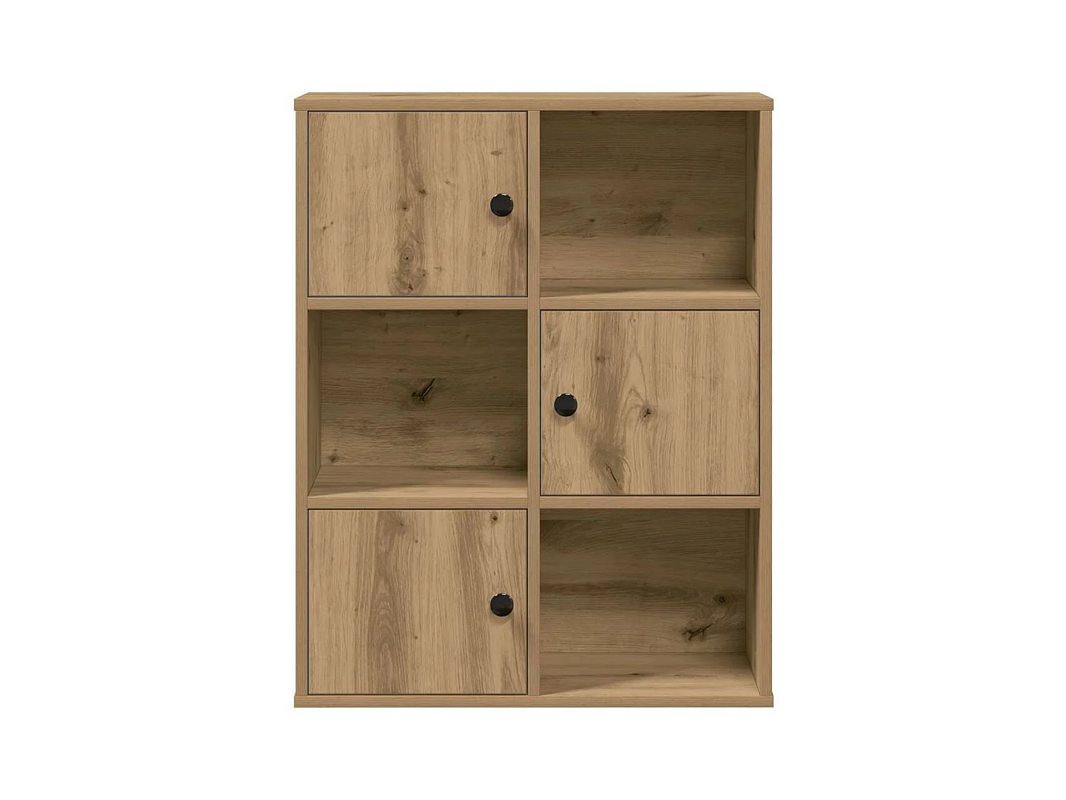 Bibliothèque chêne artisanal 60x24x76,5 cm bois d'ingénierie