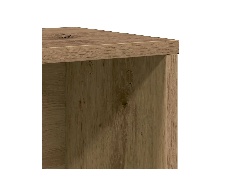 Bibliothèque chêne artisanal 60x24x76,5 cm bois d'ingénierie