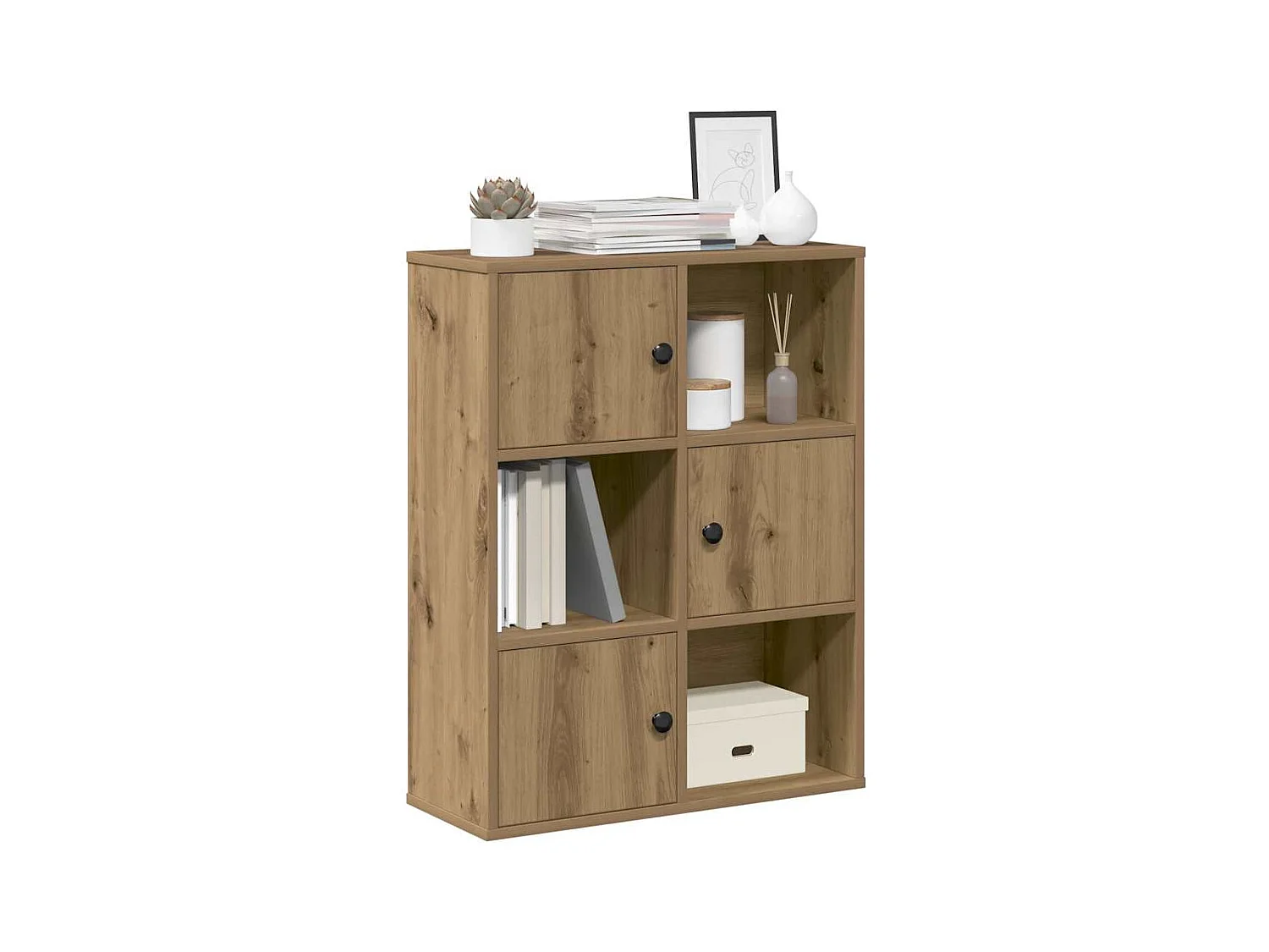 Handgefertigtes Bücherregal aus Eichenholz 60x24x76,5 cm