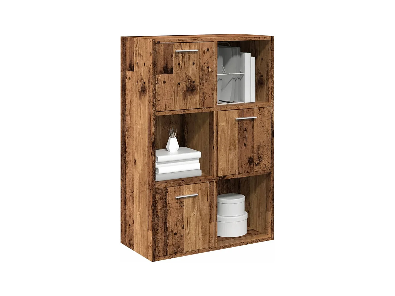 Bibliothèque vieux bois 60,5x30x90 cm bois d'ingénierie