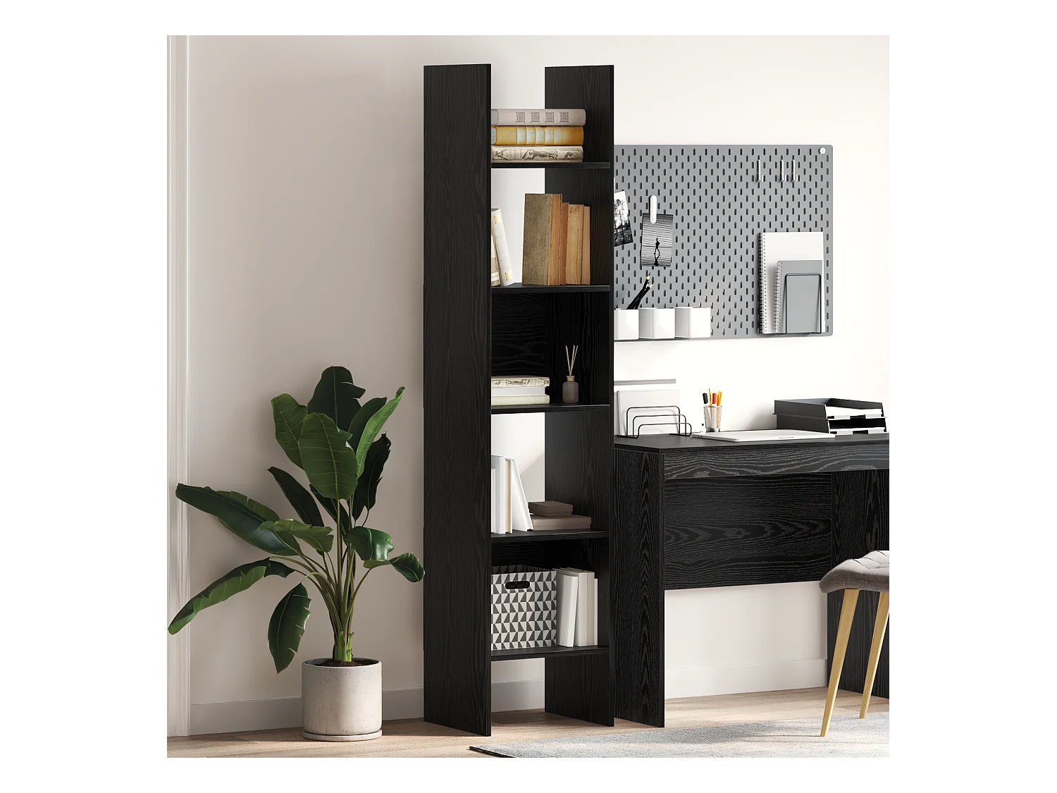 Bibliothèque Chêne noir 40 x 35 x 180 cm Bois d'ingénierie