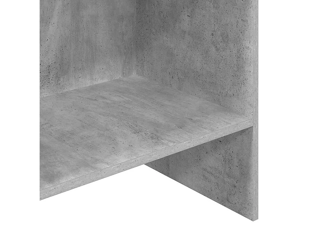 Bibliothèque Gris béton 60x35x180 cm Bois d’ingénierie