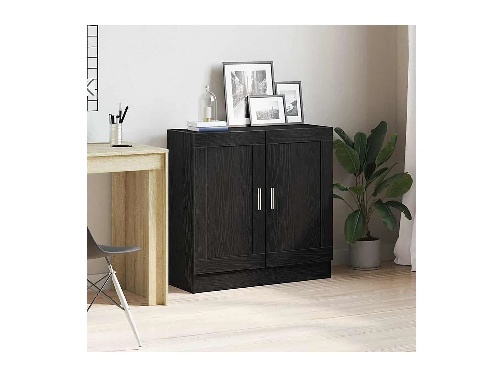 Meuble à livres en chêne noir - 82,5 x 30,5 x 80 cm - Bois d'ingénierie