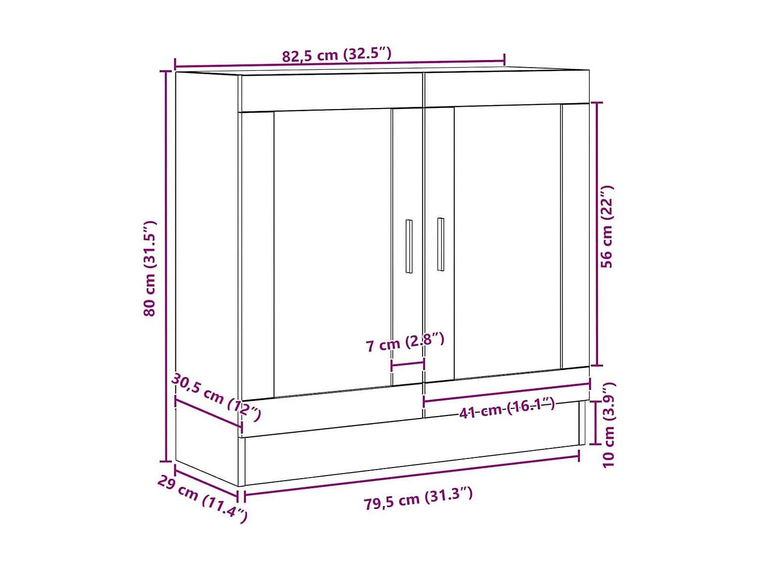 Meuble à livres en chêne noir - 82,5 x 30,5 x 80 cm - Bois d'ingénierie