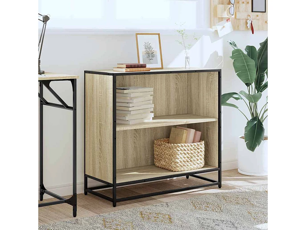 Bibliothèque chêne sonoma 80,5x35x76 cm bois d'ingénierie