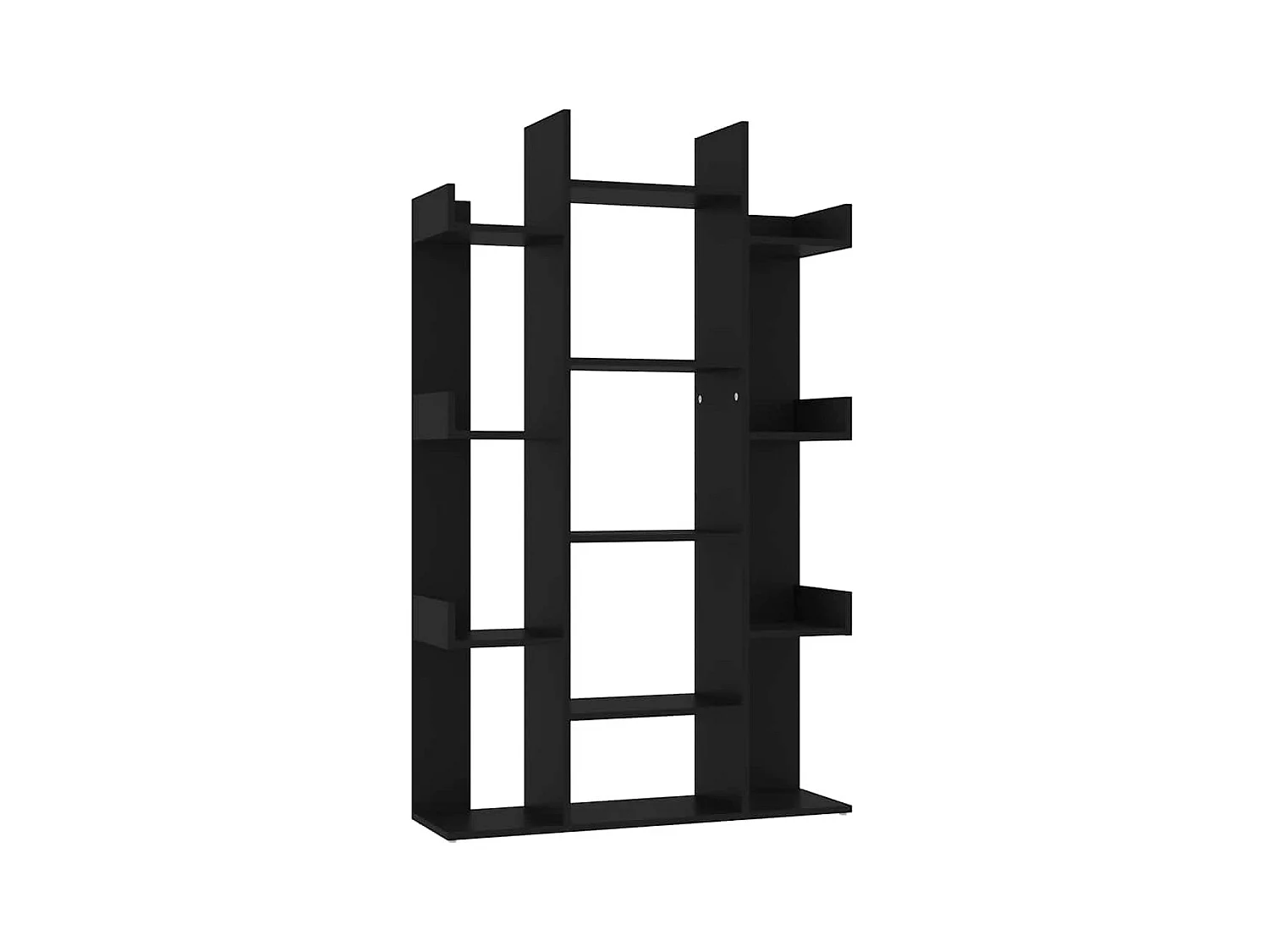 Libreria nera 86x25,5x140 cm in legno ingegnerizzato