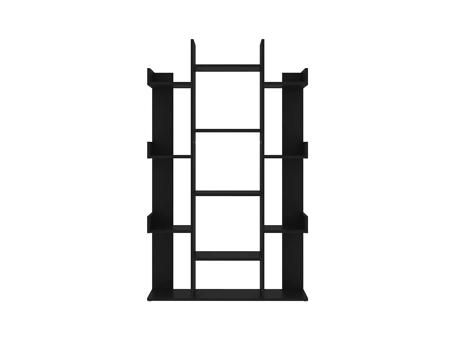 Libreria nera 86x25,5x140 cm in legno ingegnerizzato