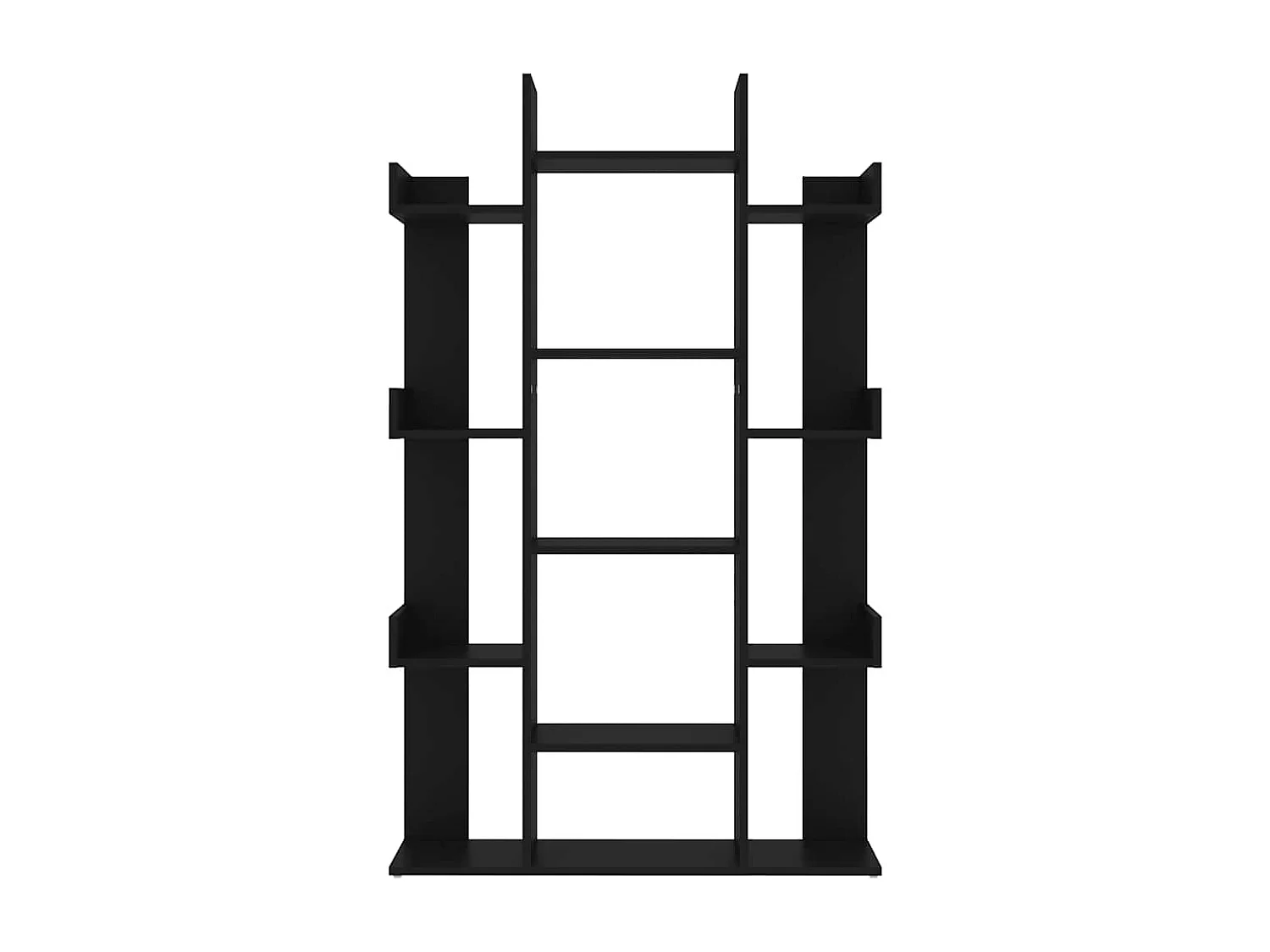 Libreria nera 86x25,5x140 cm in legno ingegnerizzato