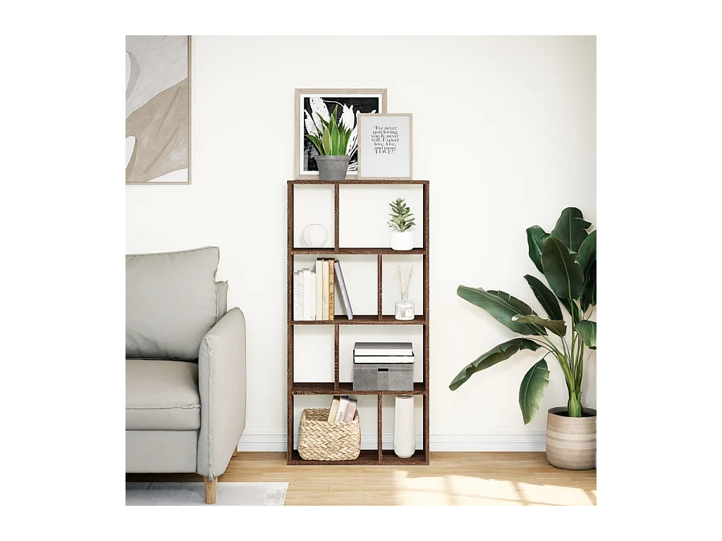 Bibliothèque chêne marron 60x20x120 cm bois d'ingénierie