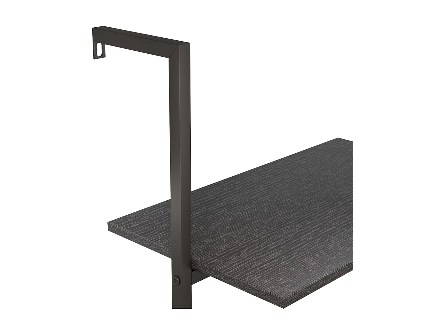 Scaffale inclinato a 4 ripiani nero 64x35x152,5 cm