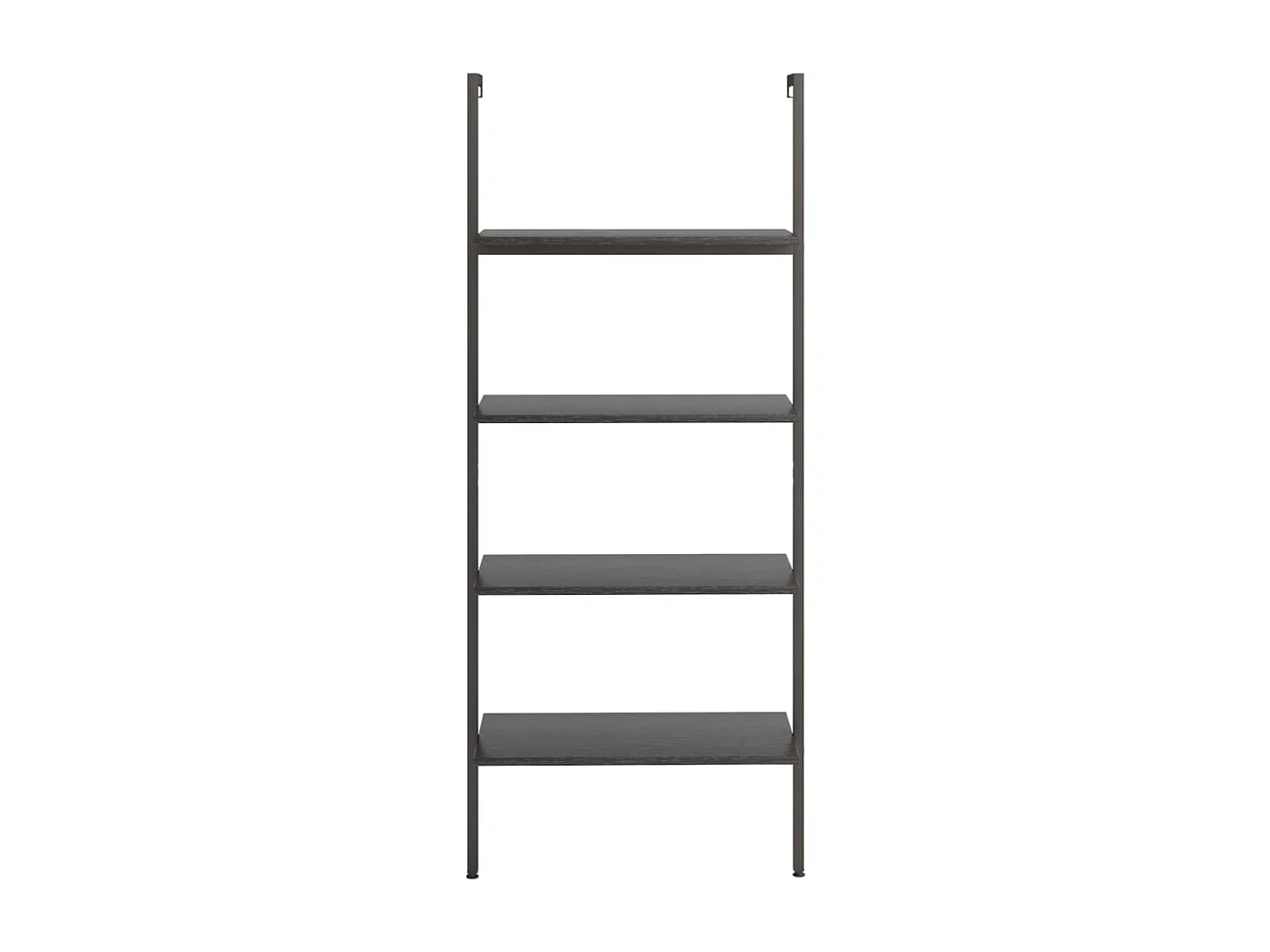 4-laags schuine plank zwart 64x35x152,5 cm