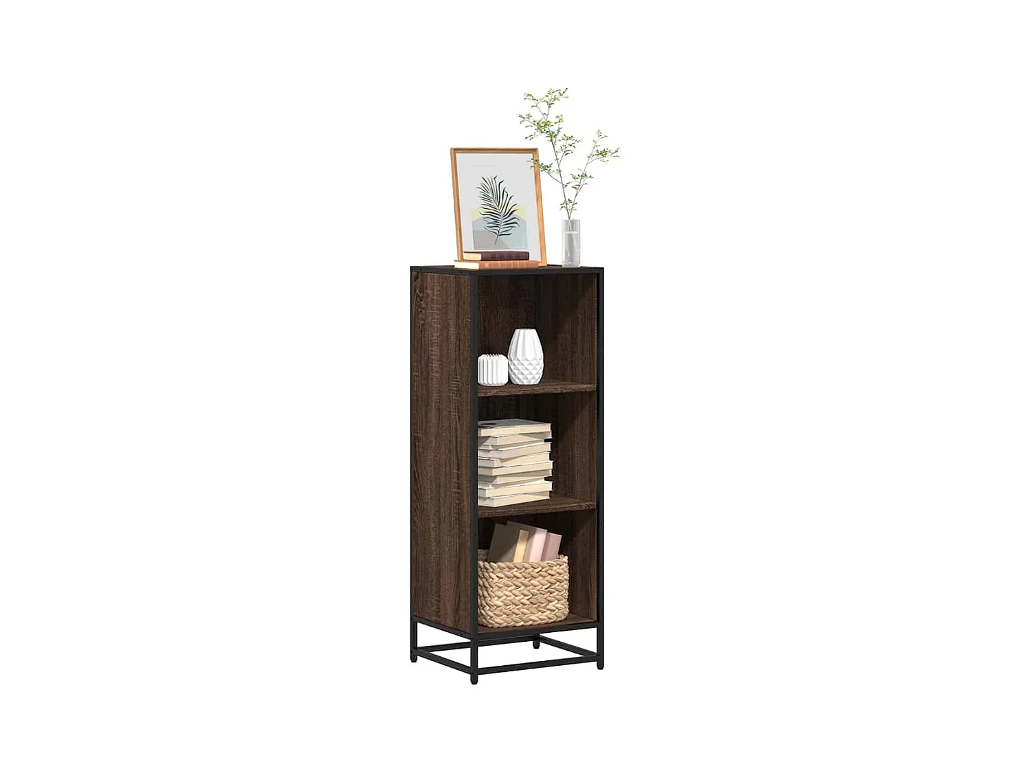 Libreria in rovere marrone 40x35x107,5 cm in legno ingegnerizzato