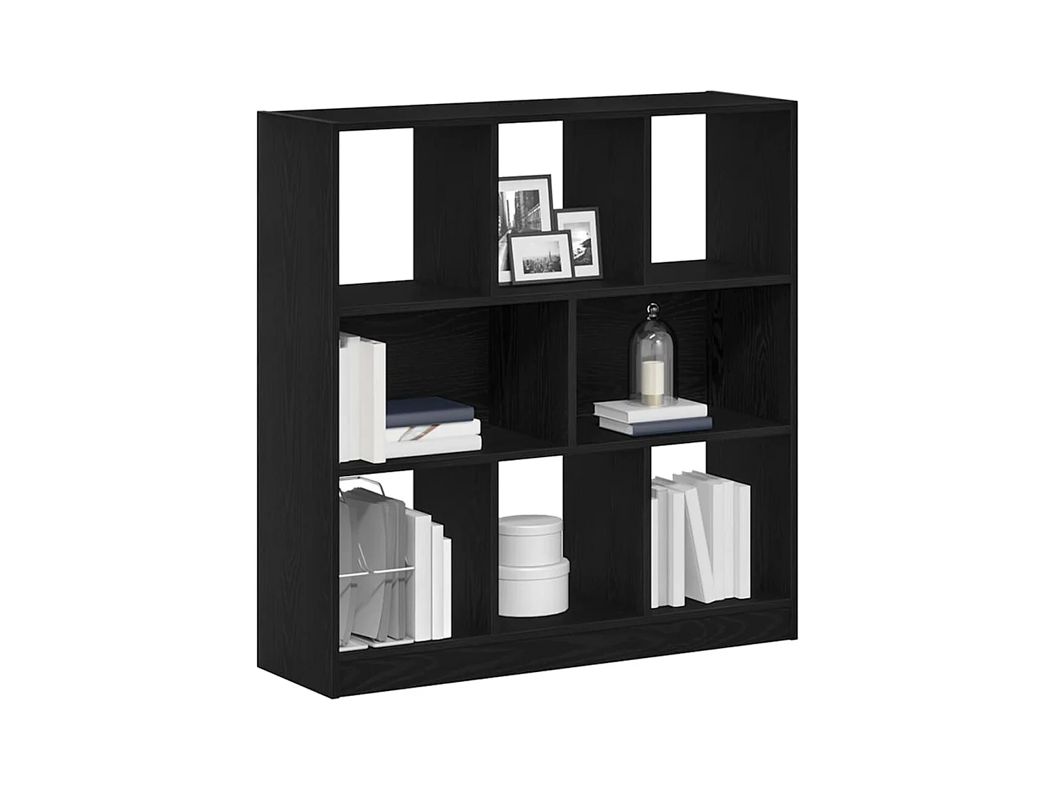 Bibliothèque chêne noir 97,5x29,5x100 cm bois d'ingénierie