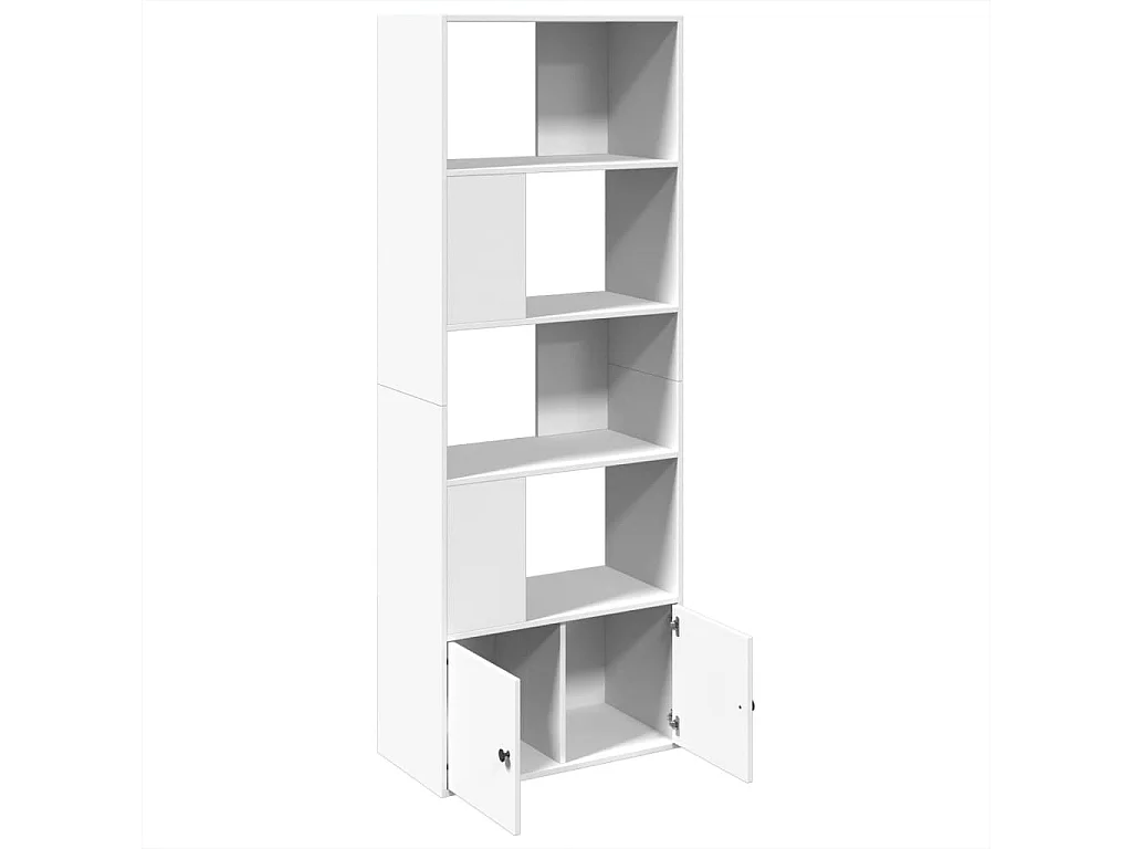 Libreria bianca 70x36x189 cm in legno ingegnerizzato
