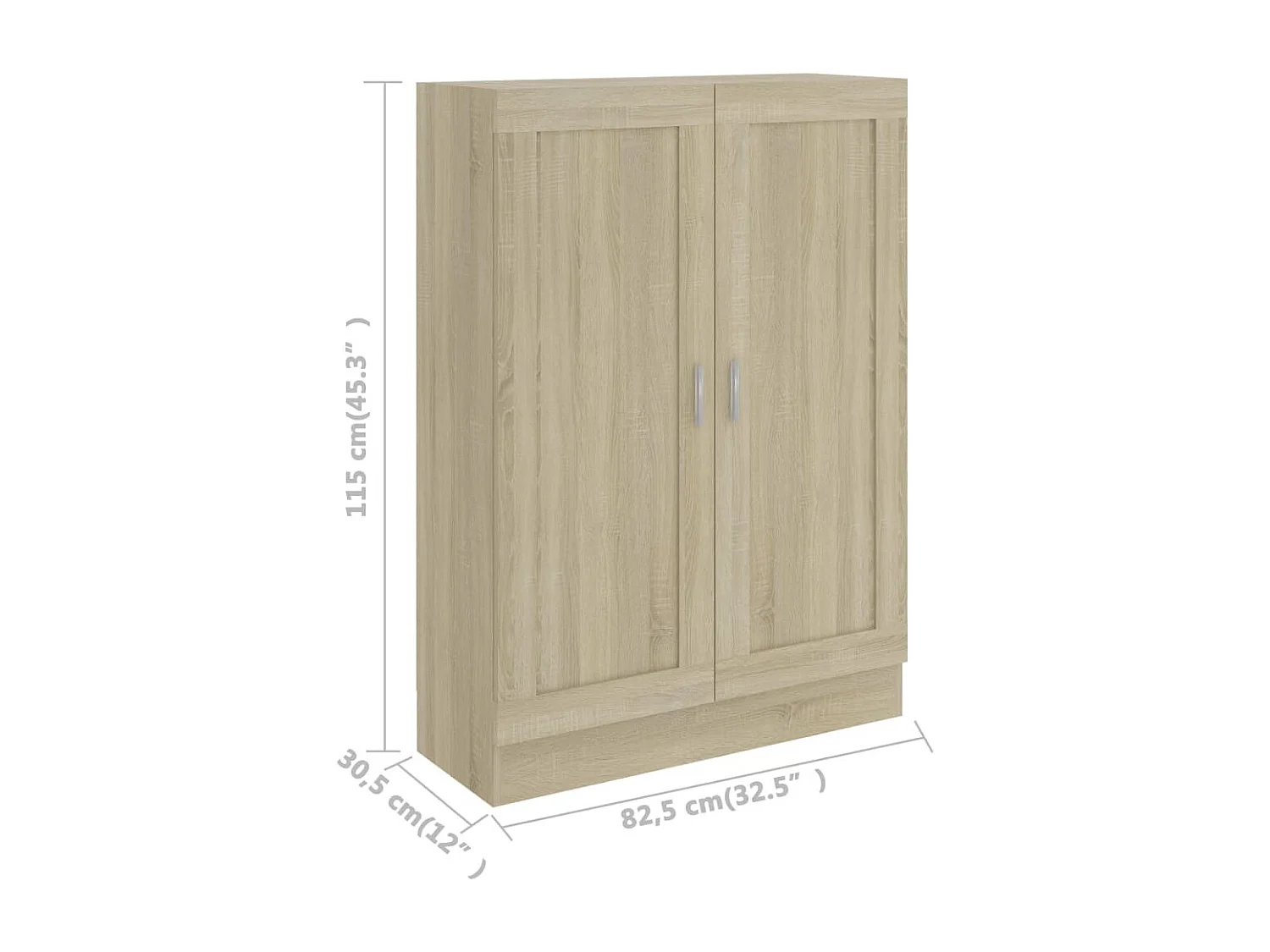 Libreria in rovere Sonoma 82,5x30,5x115 cm in legno ingegnerizzato