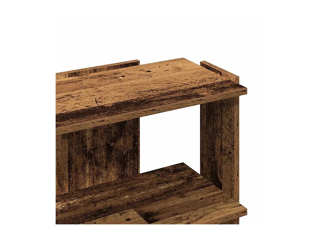 Libreria a 3 ripiani, legno vecchio, 60x30x60 cm, legno ingegnerizzato