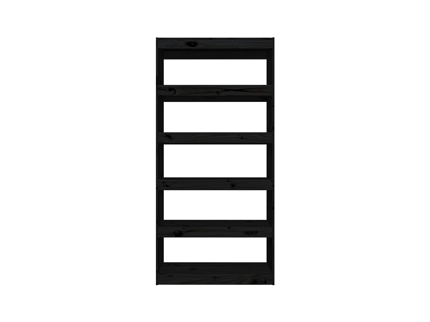 Libreria/Divisorio Nero 80x30x167,4 cm Pino Massiccio