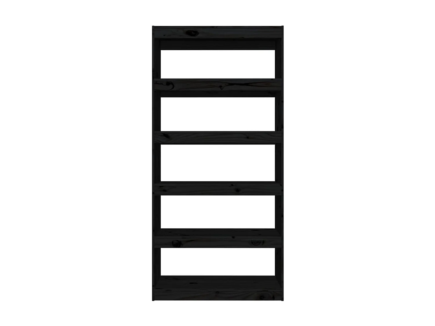 Libreria/Divisorio Nero 80x30x167,4 cm Pino Massiccio