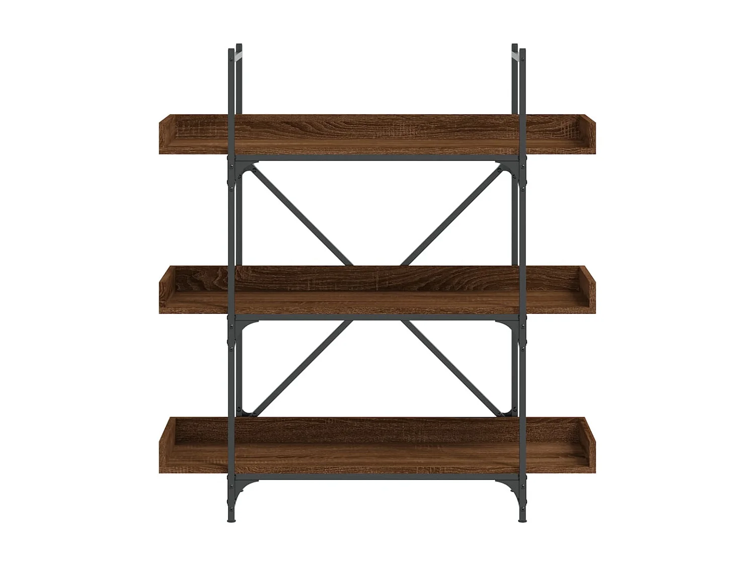 Bibliothèque à 3 niveaux chêne marron 100x33x108,5 cm