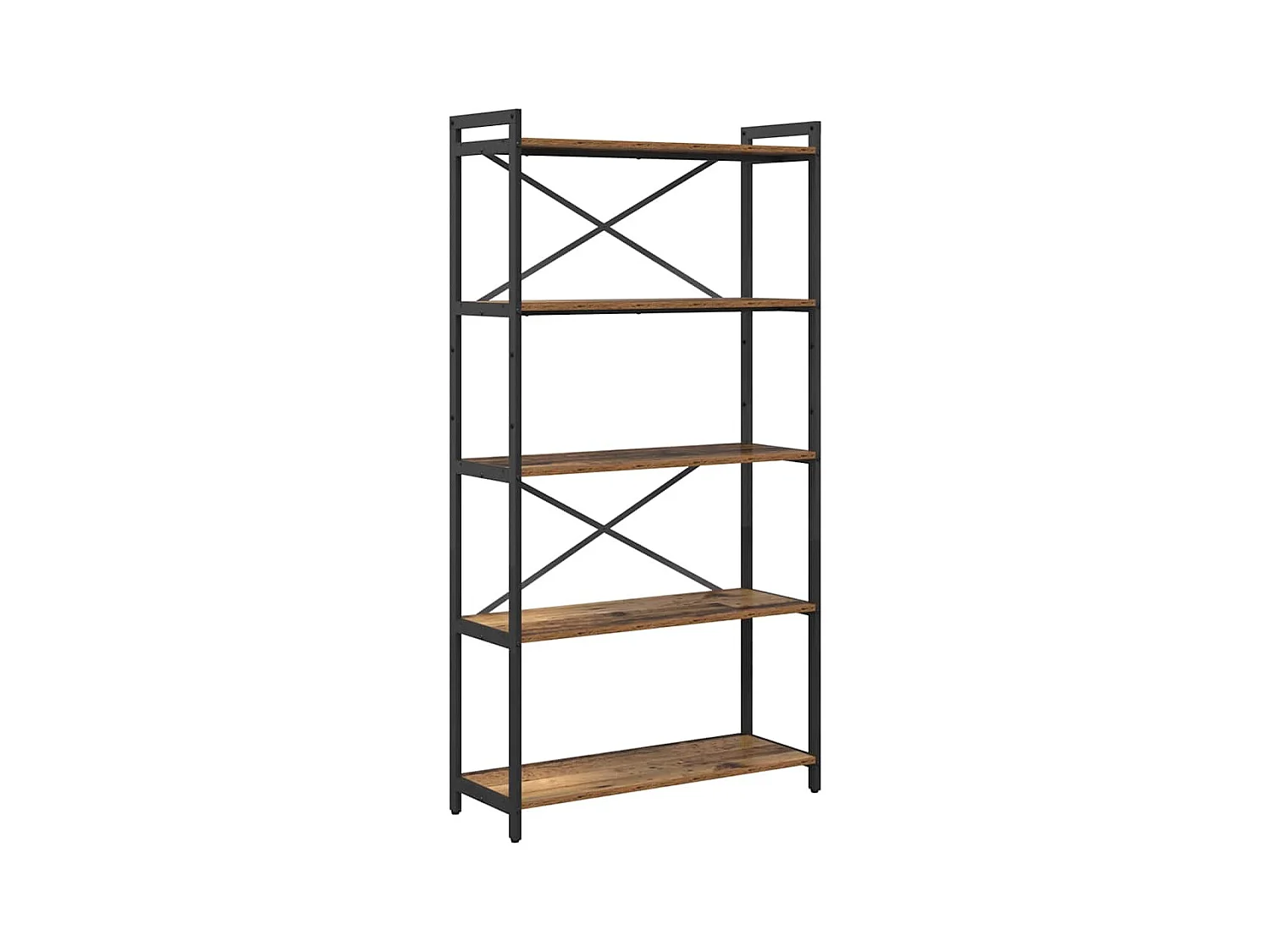 Bibliothèque Bois ancien 80 x 30 x 153 cm Bois et acier