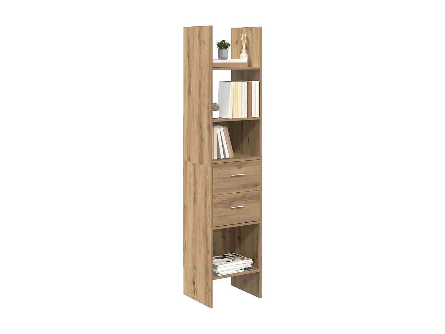 Handgefertigtes Bücherregal aus Eichenholz 40 x 35 x 180 cm Holzwerkstoff