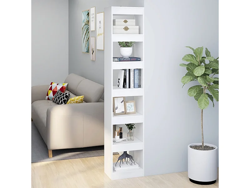 Bibliothèque/Séparateur de pièce Blanc 40x30x198 cm