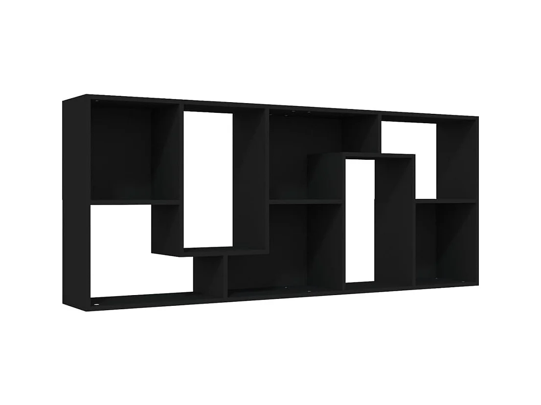 Bibliothèque Noir 67x24x161 cm Bois d'ingénierie
