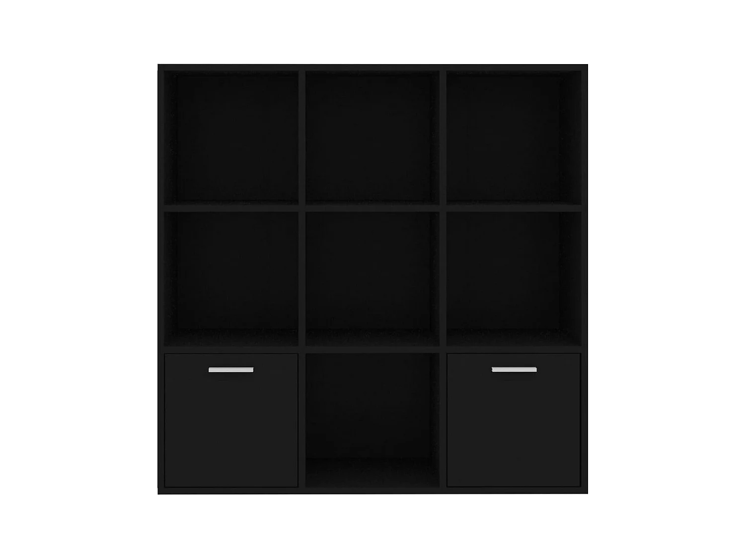 Librería negra de madera de ingeniería de 98x30x98 cm