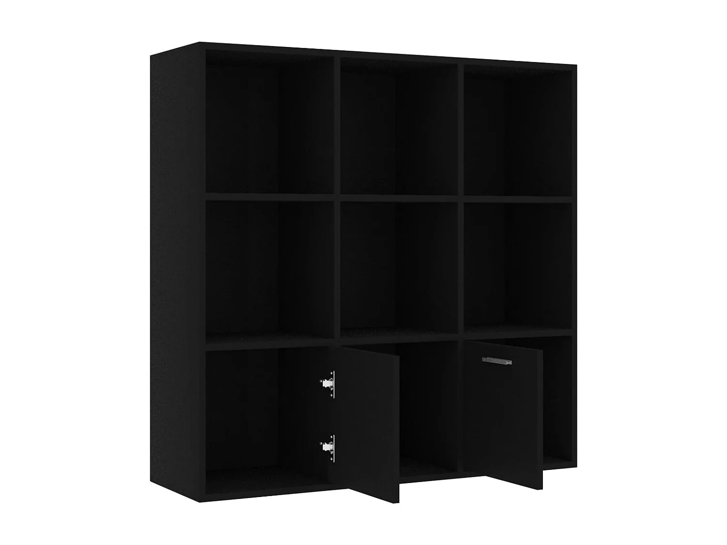 Libreria nera 98x30x98 cm in legno ingegnerizzato