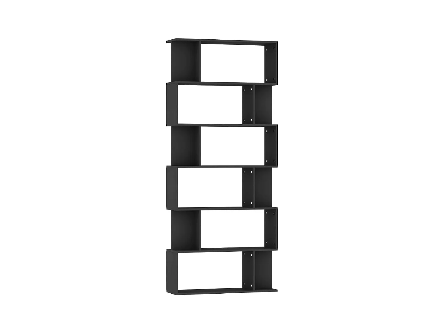 Bibliothèque/Séparateur de pièce Noir Bois d'ingénierie