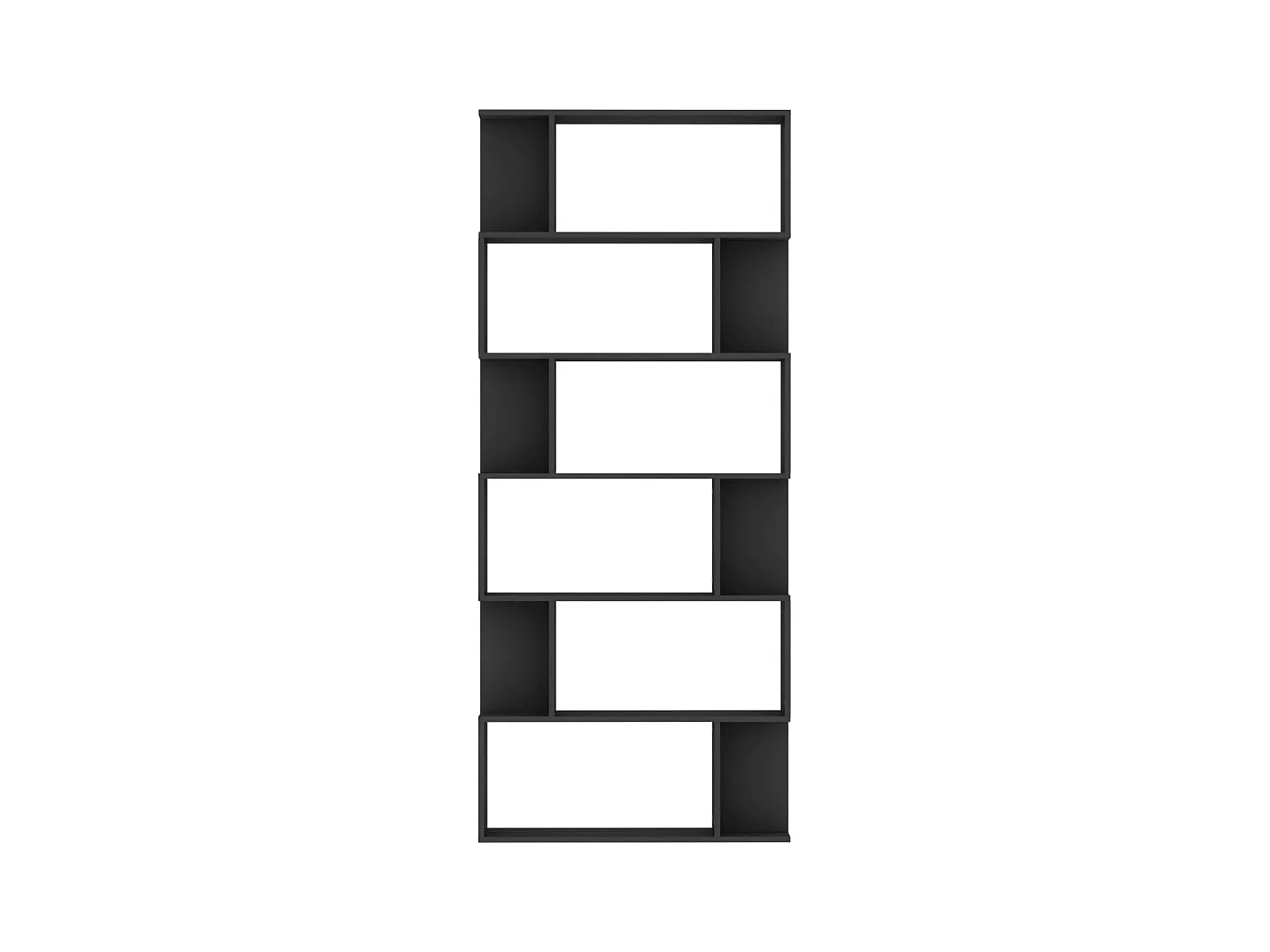 Bibliothèque/Séparateur de pièce Noir Bois d'ingénierie