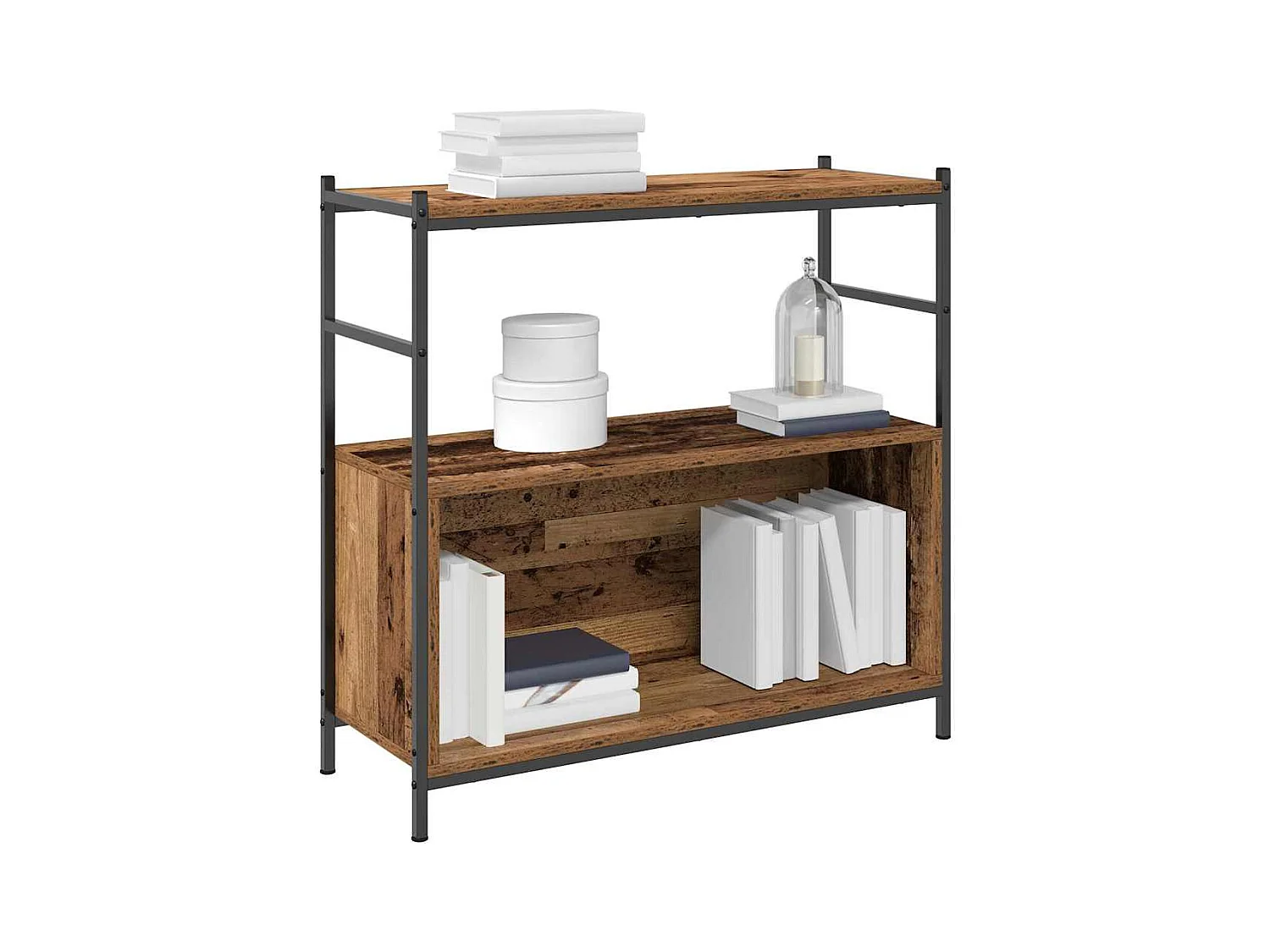 Bibliothèque Chêne Fumé 80x30x78,5 cm Bois Ingénierie