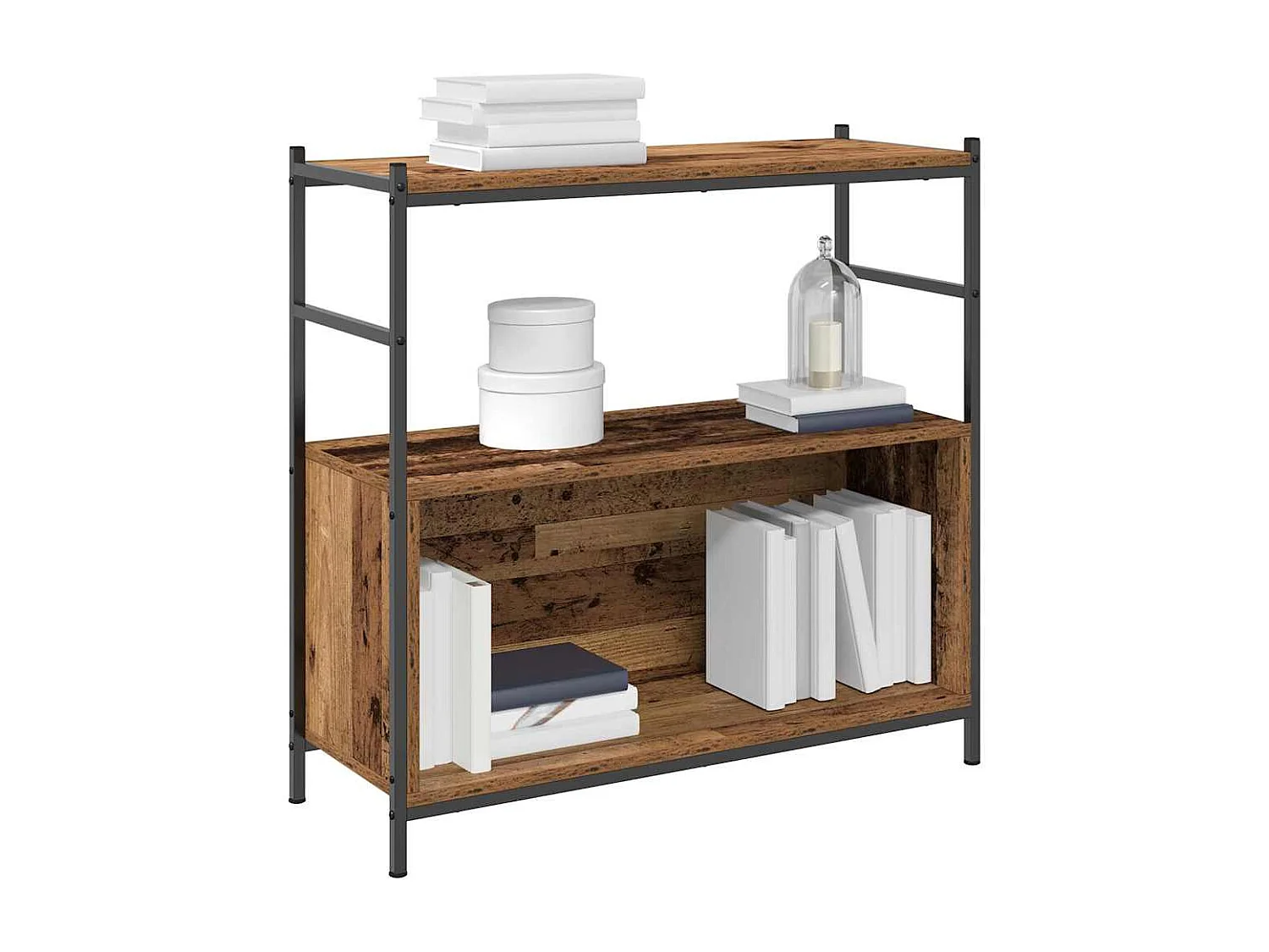 Bibliothèque Chêne Fumé 80x30x78,5 cm Bois Ingénierie