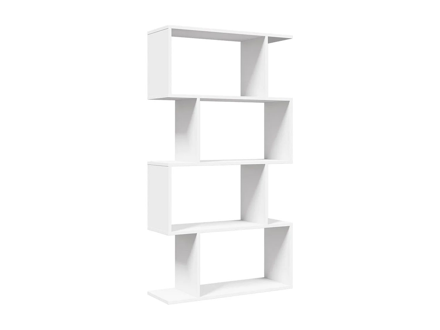 Mensola divisoria a 4 livelli in legno ingegnerizzato bianco