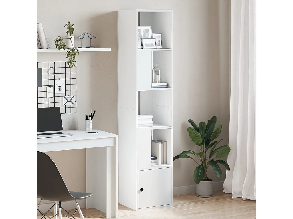 Libreria bianca 40x36x189 cm in legno ingegnerizzato