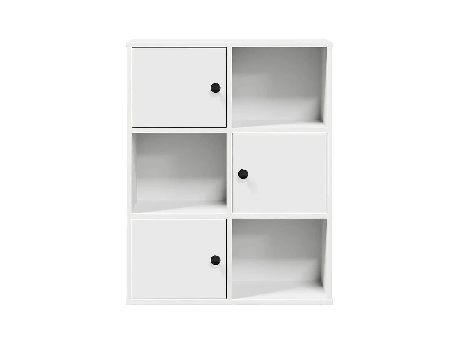 Bibliothèque blanc 60x24x76,5 cm bois d'ingénierie