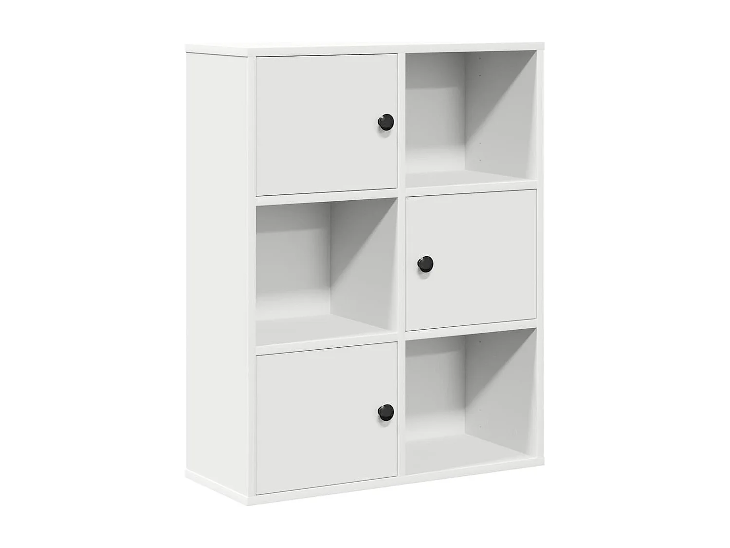 Bibliothèque blanc 60x24x76,5 cm bois d'ingénierie