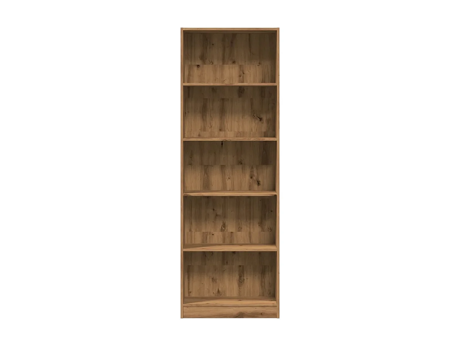 Libreria artigianale in rovere 60x24x176 cm in legno ingegnerizzato