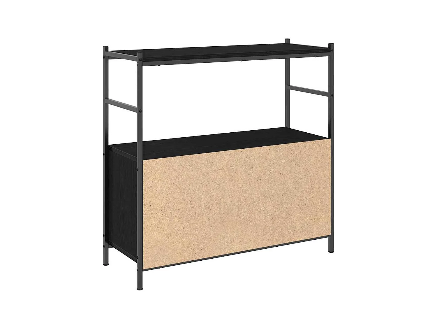 Bibliothèque Chêne Noir 80x30x78,5 cm Bois Égalisé