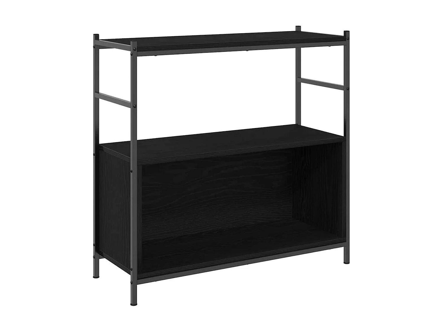 Bibliothèque Chêne Noir 80x30x78,5 cm Bois Égalisé