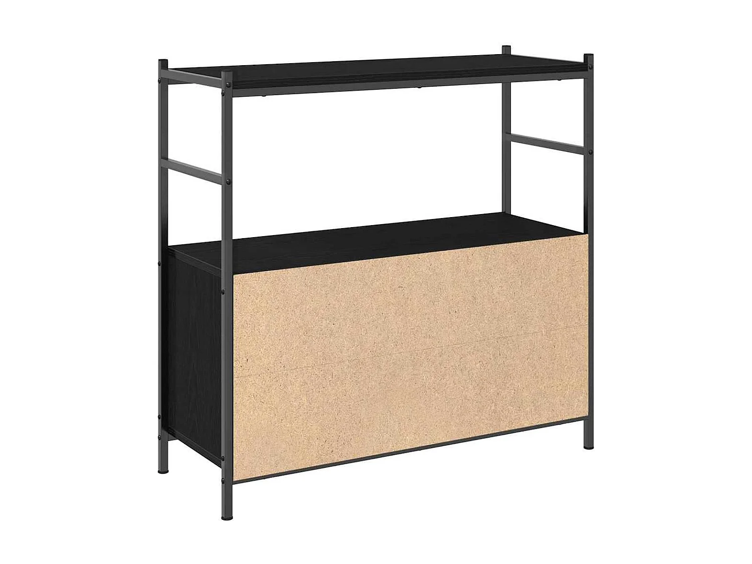 Bibliothèque Chêne Noir 80x30x78,5 cm Bois Égalisé