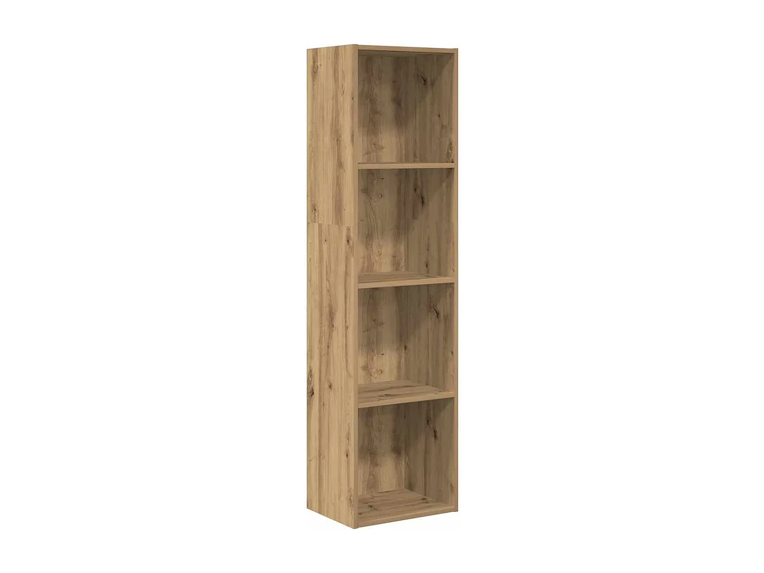 Handgemaakte eikenhouten boekenkast 40x30x152 cm bewerkt hout