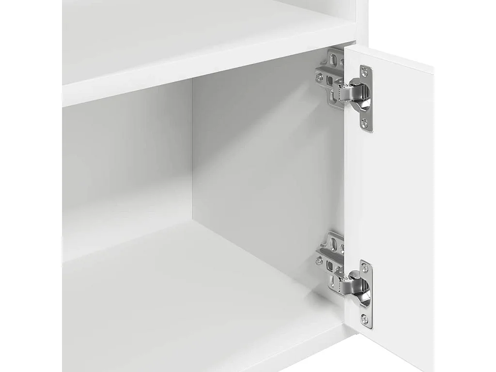 Bibliothèque blanc 31x24x127 cm bois d'ingénierie