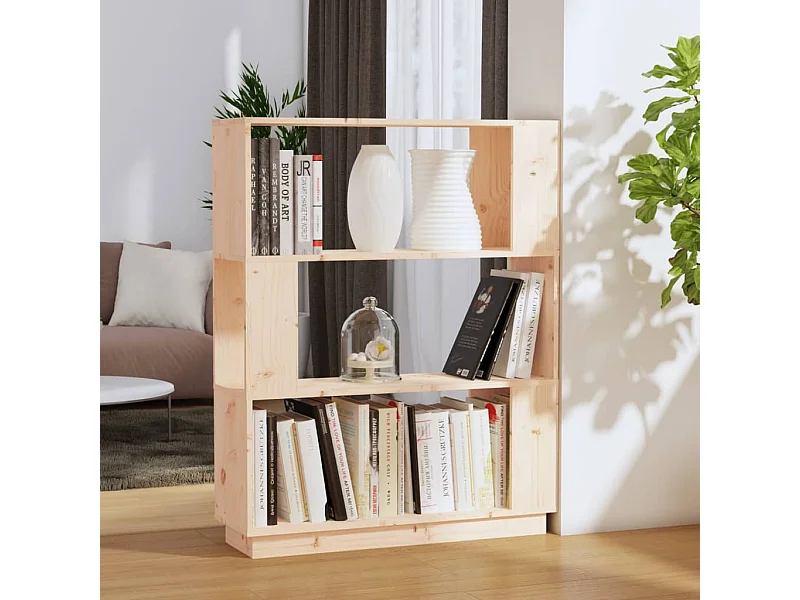 Librería/Separador de ambientes 80x25x101 cm Pino macizo