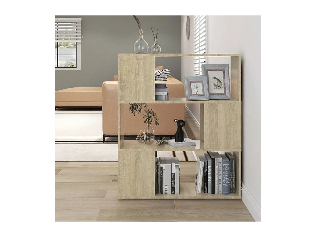 Bibliothèque/Séparateur de pièce Chêne Sonoma 80x24x94 cm