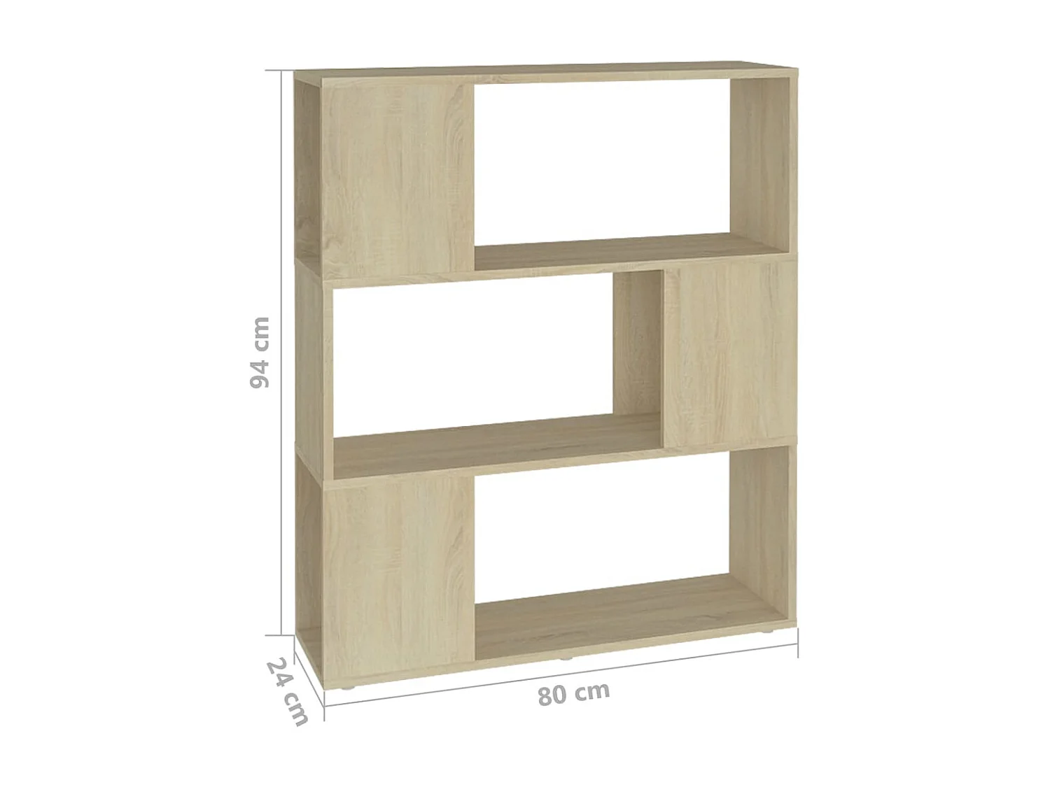 Bibliothèque/Séparateur de pièce Chêne Sonoma 80x24x94 cm