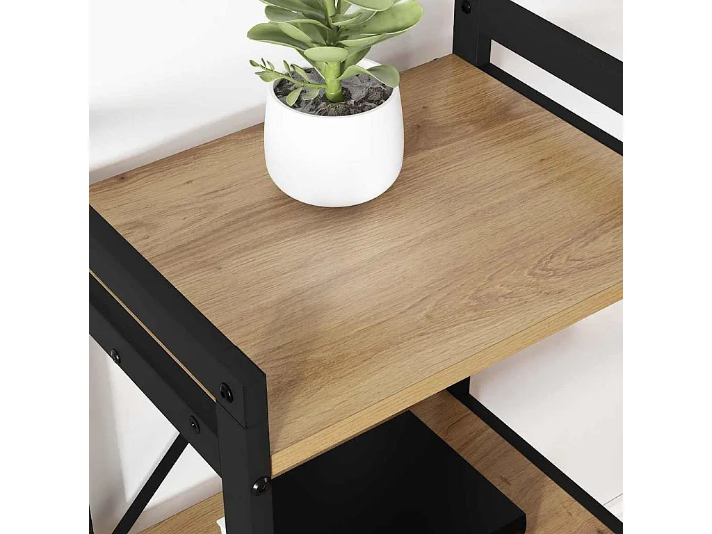 Handgemaakte eikenhouten boekenkast 60 x 30 x 83 cm Technisch hout