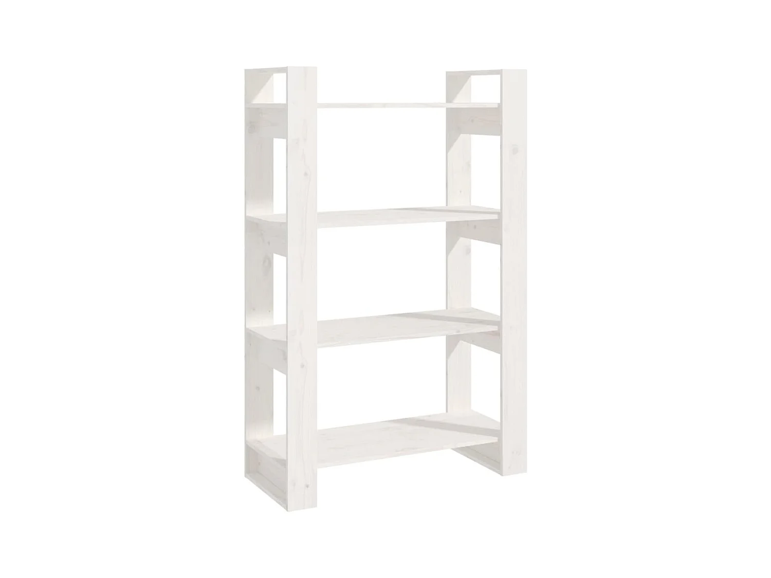 Bibliothèque/Séparateur de pièce Blanc 80x35x125 cm Pin massif